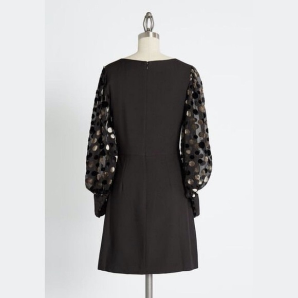 Flocked with Fab Mini Dress Sheer Sleeve - Picture 2 of 5